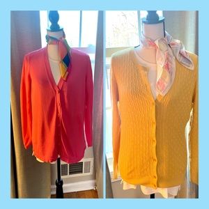 Talbots, Spring Large Sweater Bundle With Scarves!
